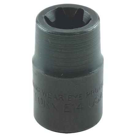 K-Tool International External Torx Socket, E-14, 3/8"Dr KTI-22684